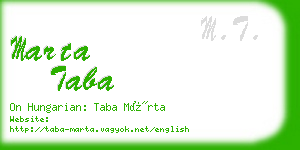 marta taba business card